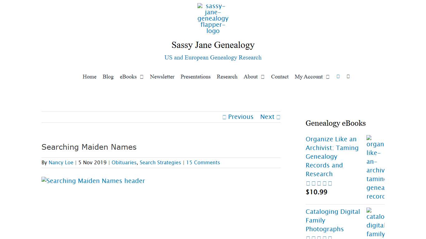 Searching Maiden Names Sassy Jane Genealogy